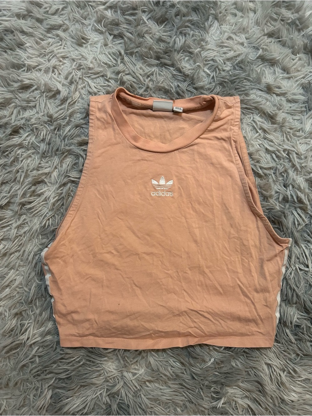adidas Peach Crewneck Cropped Tank